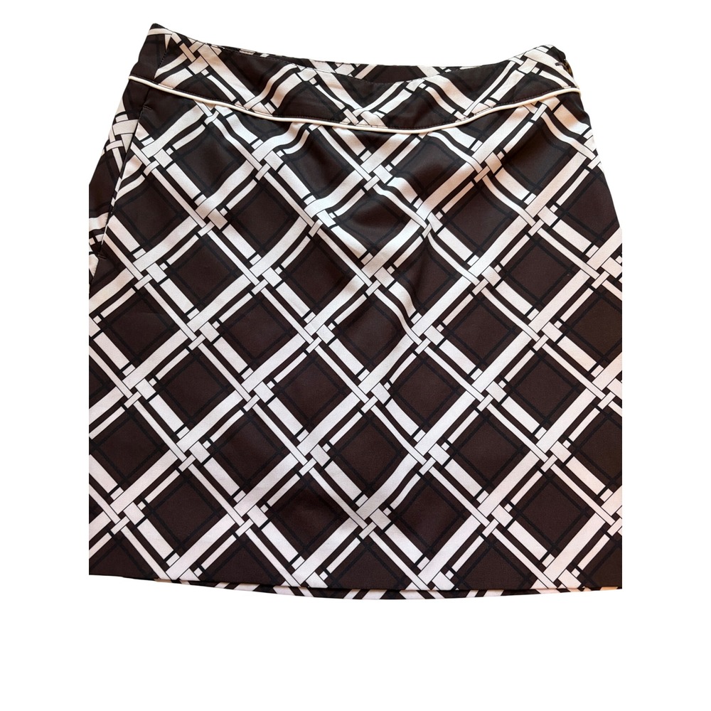 EP Pro Golf Skort 4 Brown Athletic, Golf, Tennis, Plaid, Skirt, Pockets, Active